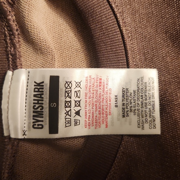 Gymshark long sleeve Crop Top Small & XS size Brown to Fade - Picture 5 of 5
